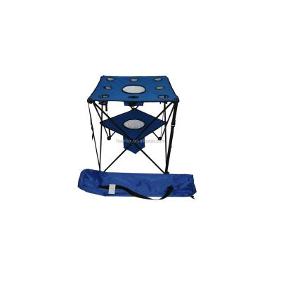 China Modern camping folding table with cooler bag and cup holder for sale