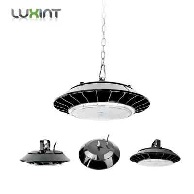 China LUXINT Warehouse High Lumen 100w 150w 200w Warehouse Lamp Fixtures UFO Led High Bay Lights for sale