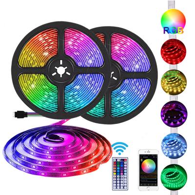 China LANDSCAPE flexible led strip smd 5050 18 beads/m strip stripe light rgb led lighting remote controller led light strips 5m/roll for sale