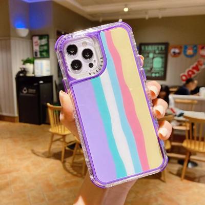 China Fashion Shockproof TPU Phone Case Rainbow Color 3 in 1 Back Cover For SAMSUNG Redmi OPPO LG MOTO IPHONE for sale