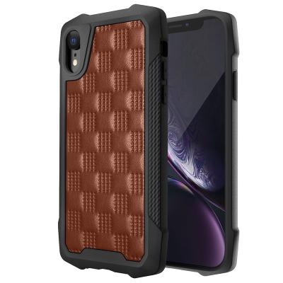 China Hot Sale 3D Honeycomb Shockproof PU Leather Shock Absorbing Phone Case For Iphone 11 pro SAMSUNG HUAWEI 12 13 Max Lander GOOGLE MOTO for sale