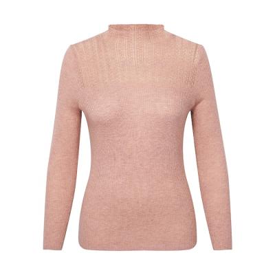 China Anti-wrinkle 14GG cotton knit o neck sweater custom pullover slim warm sweater for women for sale