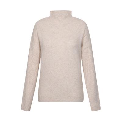 China Anti-wrinkle backing autumn solid color 5GG knit wear woman alpaca wool woman alpaca sweater for sale