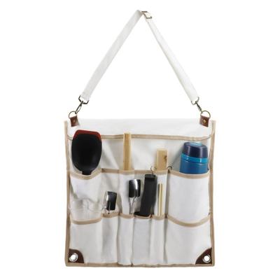 China Portable Hanging Camping BBQ Cutlery Pocket Chopsticks Multi Canvas Cloth Bag Storage Pouch Picnic SO-35 for sale