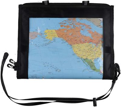 China Clear+Polyester Waterproof Map Case, Clear Map Pocket Dry Bag Rise Military Mount for Camping, Documents and Electronics for sale