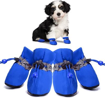 China Pet Anti-Slip Paw Protector Viable Dog Boots Shoes For Small Medium Dogs And Puppies 4PCS for sale