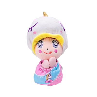 China Handmade Custom Soft Doll STUFFED High Quality Blonde Plush Doll Accompanying Baby Growing Toys for sale