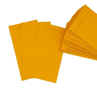 China BIODEGRADABLE Custom Printed 100% Compostable Yellow Kraft Paper Envelope With Biodegradable Film for sale