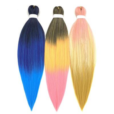 China Pretty Straight Fiber Hair EZ Chemical Easy Braid 28 Inches Low Temperature Quality Fire Retardant Wigs Yarn Synthetic Braiding Hair for sale