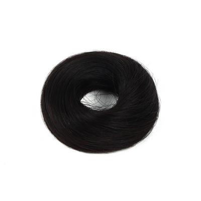 China Young temperament straight wear wig easy matte silk straight bag ring hair bun high temperature synthetic hair bun for sale