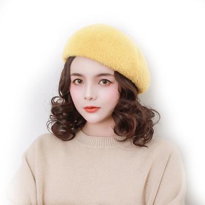 China Other chemical fiber wholesale hair can be used separately curl cap short wig curly hair beret wig wholesale cap for sale