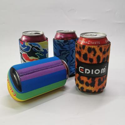 China 500ml Viable Australian Cola Personalized Pop Leopard Camouflage Insulated Beer Can Cooler for sale