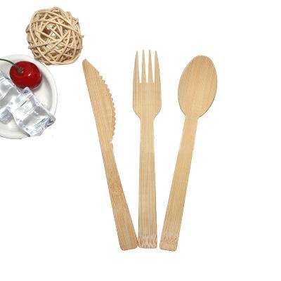 China Hot sale disposable portable biodegradable cornstarch bamboo cutlery set with napkin Ranson 049 for sale