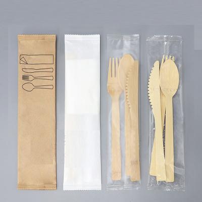 China Wholesale Custom Knife Tenedor De Set Fork Cutlery Ranson 049 LOGO Disposable Bamboo Kitchen Spoon for sale