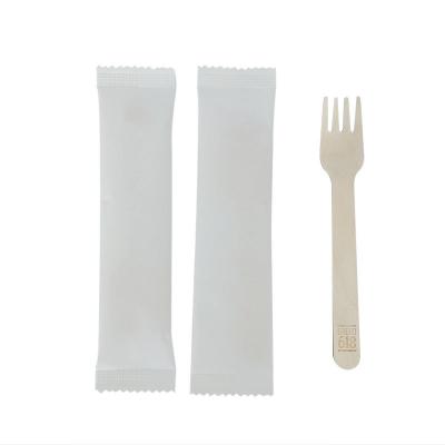 China Wooden Disposable Wooden Cutlery Set 3 Spoon Fork Knife 100% Natural Wood Biodegradable Wooden Disposable Cutlery for sale