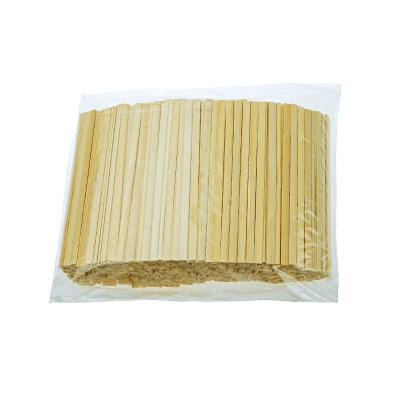 China Wholesale Individual Paper Wrapped End Birch Wooden Coffee Disposable Round Wooden Coffee Stirrers Viable for sale