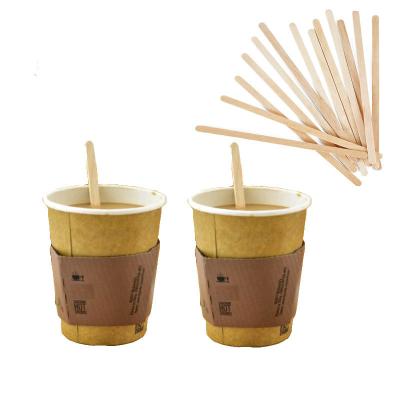 China Individually Paper Wrapped Disposable Eco Friendly Wooden Disposable Paper Wrapped Viable Coffee Stirrers for sale