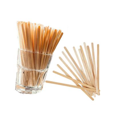 China Sustainable Biodegradable Hot Sales Birch Wooden Sticks Honey Stir Bamboo Wooden Tea Coffee Stirrers for sale