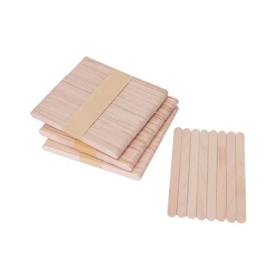 China Bamboo [Counts 1000] Universal 4.5 Inch Wooden Popsicle Sticks For Crafts, ICE CREAM, and Ice Cream for sale