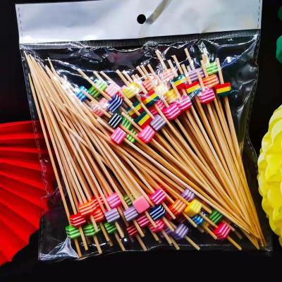 China Fruit Bamboo Sticks For Kids Cocktail Decoration Picks Salad Sandwich Buffet Toothpicks Wedding Party Supply for sale