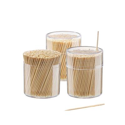 China China Eco Friendly Bamboo Factory Custom Label Natural Bamboo Toothpicks Suppliers In Carton for sale