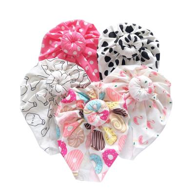 China Hot Infant Girl Beanie Baby Hair Accessories Ins Boy Lovely Character Donut Baby Hat Soft Cotton Newborn Turban for sale