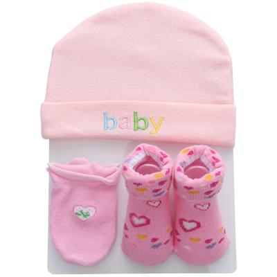 China Picture Newborn Baby Hat Beanie Hats Set Lovely Cartoon Cotton 0-6 Months Baby Beanie Hat Gift For Infant for sale