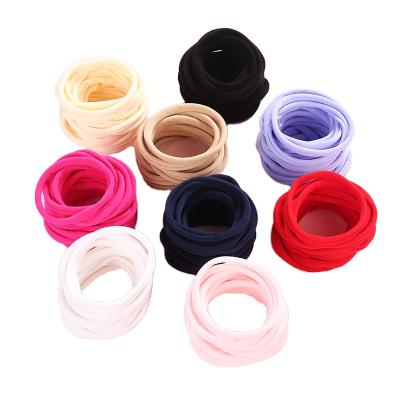 China For Daily Wear Candy Colors DIY Baby Nylon Headbands Soft Color Elastic Simple Headbands for sale