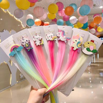 China European and American style colorful baby hair cut wigs cute cartoon animal children hair pins accessories for girls for sale