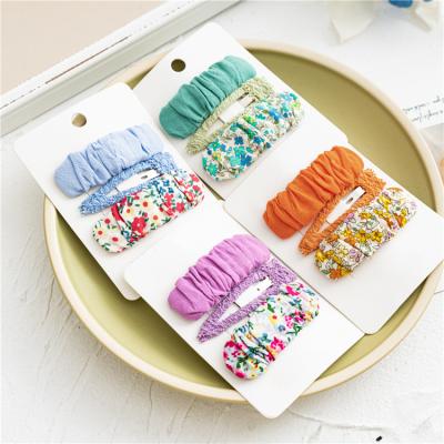 China 2021 New Korean Style Cute Japan and Korean Style Flower Hairpin For Girls Cartoon Kids Hair Clip Children Hair Accessories 3pcs/set for sale