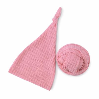 China PORTABLE Newborn Baby Photography Props DIY Hat And Wraps 2pcs Covering Set Baby Boy Photo Props for sale