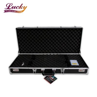 China Aluminum Gun tool makeup cosmetic Case 50 Size Black Heavy Duty Waterproof Case High Quality Easy To Carry Accept Customization for sale