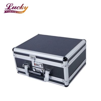 Китай Double Sided Aluminum Hard Pistol Handgun Case With 2 Combination Locks Security Gun Carry Storage Box Accessory продается