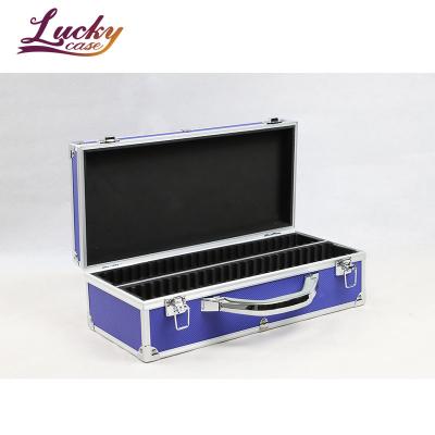 China Aluminum Coin Set Case Square Coin Case Blue Aluminum Storage & Display Box Case for 50 PCGS NGC Coin Slab Holders for sale