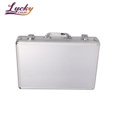 China Silver Aluminum Watch Display Case Alloy Suitcase Watch Storage Organizer Case for sale