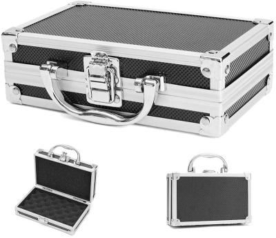 China Small Aluminum Storage Case Hard Carrying Aluminium Flight Case Tool Box Portable For Craftsman Travel Carry for sale