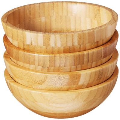 China CLASSIC Manufacturer Wholesale Heavy Duty Organic Bamboo Salad & Fruit Bowls Large Serving For Home & Kitchen for sale