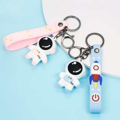 China Classic Universe Astronaut 3D Glue Soft Glue Space Robot Spaceman Key Chain Kids Gift For Friend Space Travel Key Chain for sale