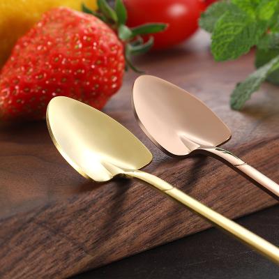 China Disposable Mini Plastic Spoon Porcelain Stainless Steel Dessert Spoon Sustainable Stirring Chinese Soup Spoon for sale