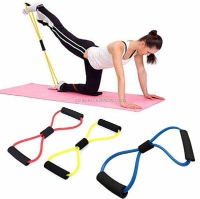 China Yoga Resistance Bands Rubber Band Sports Exercise Puller 8 Shaped Chest Expander 6*9*1000mm for sale