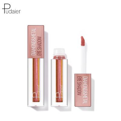 China Waterproof private label 2020 shimmer eyeshadow makeup pudaier 12 colors Vegan liquid eye shadow makeup for sale