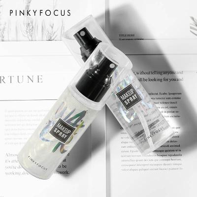 China Vegan Hydrating Toner Makeup Finishing Spray Setting Transparent Watery Makeup Body Highlighter Spray With Flash for sale