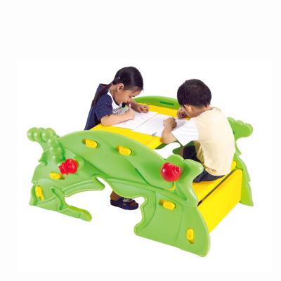 China Modern Plastic 2 In 1 Children'S Dolphin Table Chair And Leaf Seesaw Set Toys for sale