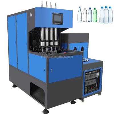 China Semi-automatic bottle PET blow molding machine for small bottles, 4-cavity PET stretch blowing machine for sale