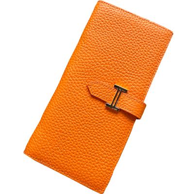 China Fashion Waterproof High Quality Women's Long Genuine Leather Credit Card Holder Wallet For Women for sale