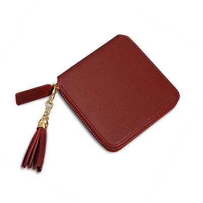 China Waterproof Wallet 2021 For Women Large Capacity Short Wallet Elegance PU Min Function Purse Vintage Leather for sale