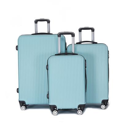 China Wholesale ABS Stock Light Weight Case Trolley Bag Carry On Type Luggage And Hard Suitcase for sale