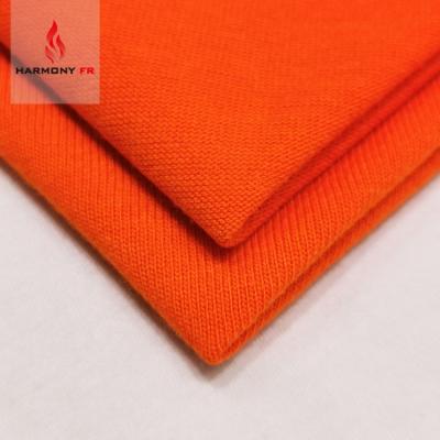 China 260gsm Flame Retardant Modacrylic Cotton FR Knitted Plain Jersey Anti Flame Fabric for sale