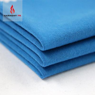 China Plain 180gsm jersey fabric knitted by 100% cotton frank flame retardant for protective shirts for sale