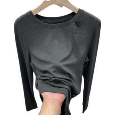 China 2021 Wholesale Good Quality Anti-wrinkle Women's Pullover New Style Long Sleeve Unisex T-shirt for sale